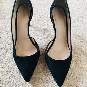 J. Crew Black Suede D’Orsay Heels